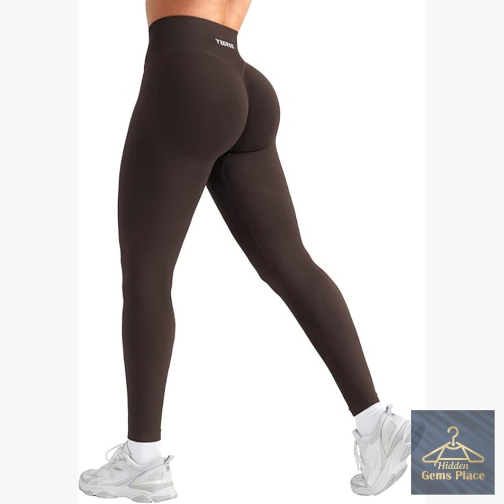 Seamless High Waist Leggings 24" Inseam Tummy Control Workout Yoga Pants
